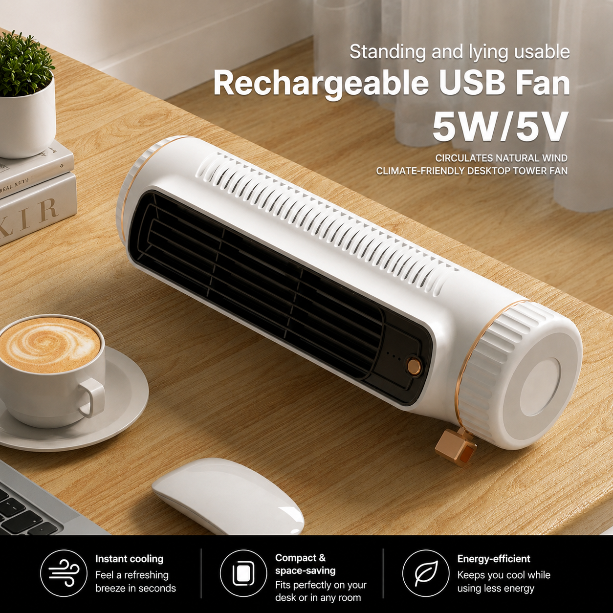 AEROTOWER Bladeless Tower Fan 360°