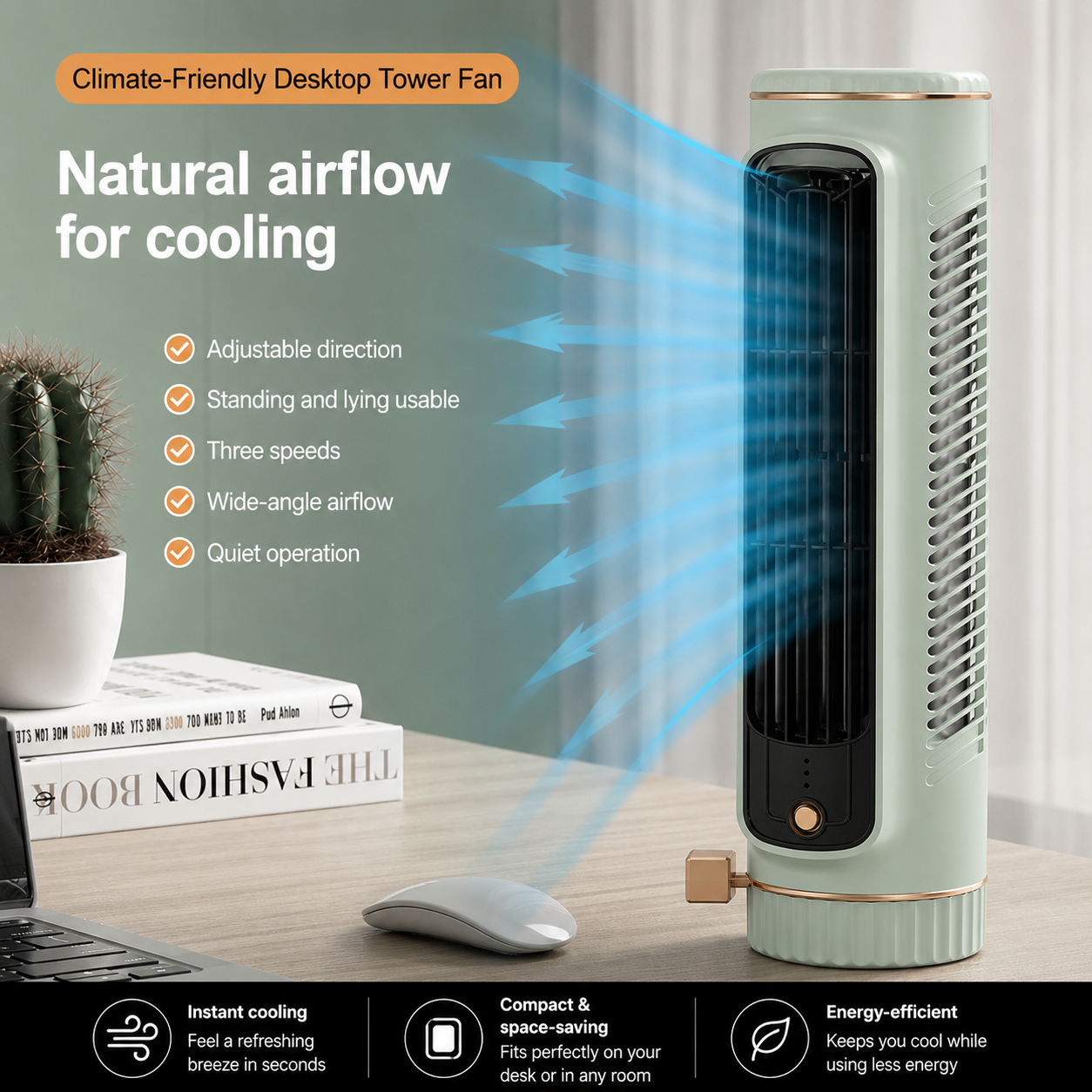 AEROTOWER Bladeless Tower Fan 360°