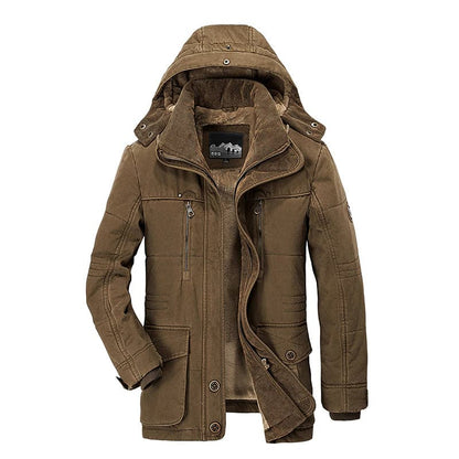 Comfortable Men's Winter Jacket with Multiple Pockets - Max