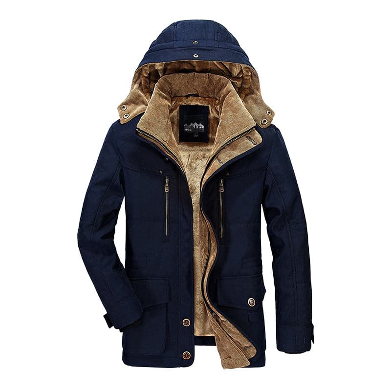 Comfortable Men's Winter Jacket with Multiple Pockets - Max