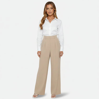 Mavenburry | Women’s High Waisted Wide Leg Tailored Trousers