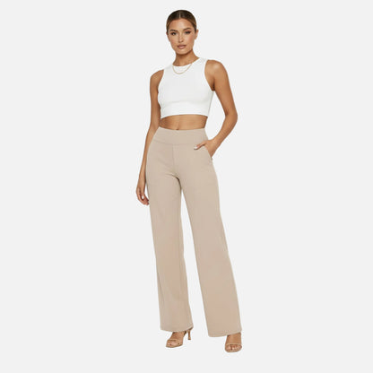 High Waisted Pants Women’s Pull-on Straight Leg