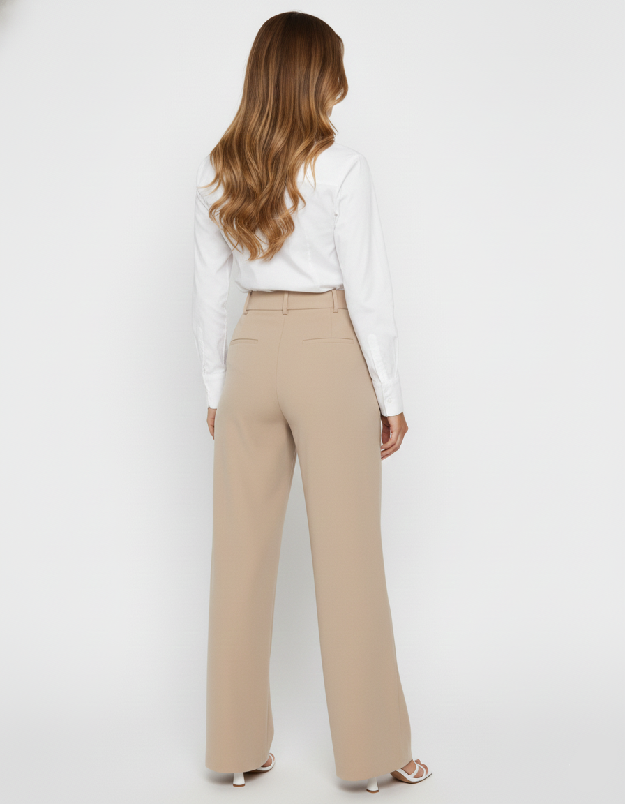 Mavenburry | Women’s High Waisted Wide Leg Tailored Trousers