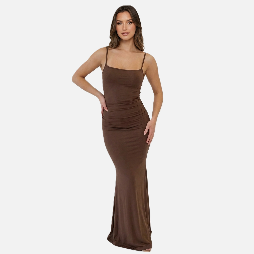 Bodycon Maxi Dress Women's Sleeveless Cami Strap