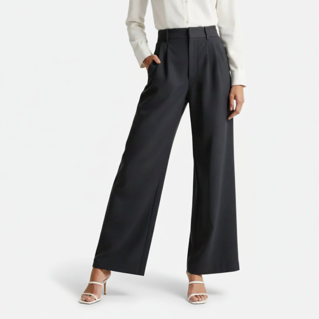 Mavenburry | Women’s High Waisted Wide Leg Tailored Trousers
