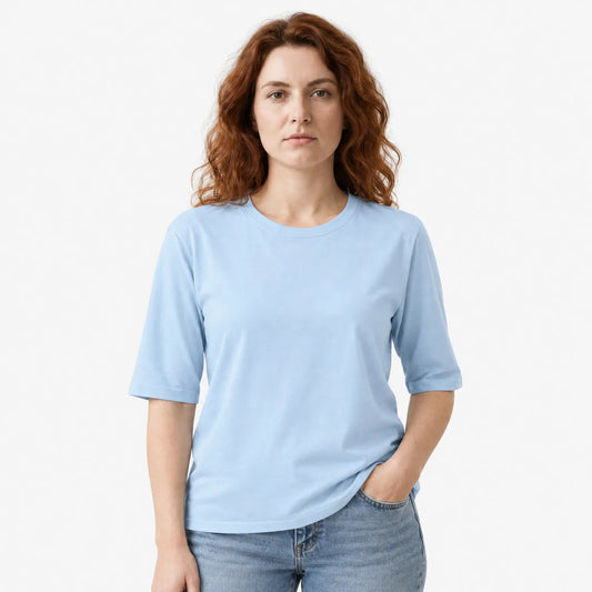 Essential Comfort Tee - Classic Round Neck Half Sleeve Basic