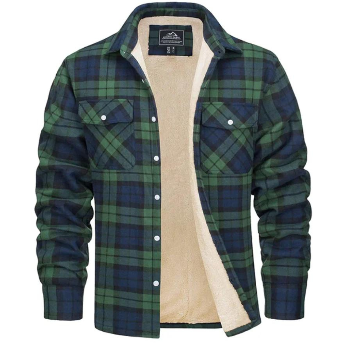 Fleece-lined men's check jacket – Arvid autumn edition