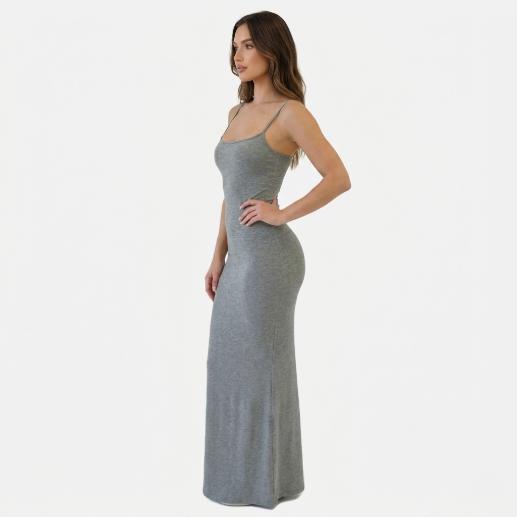 Bodycon Maxi Dress Women's Sleeveless Cami Strap