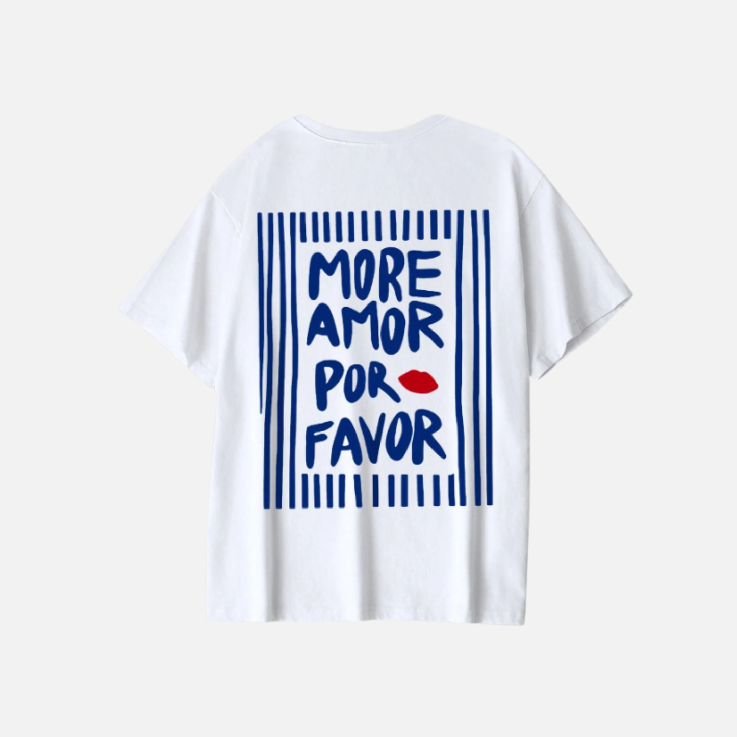Graphic T-Shirt Women's Crew Neck More Amor Por Favor Back Print