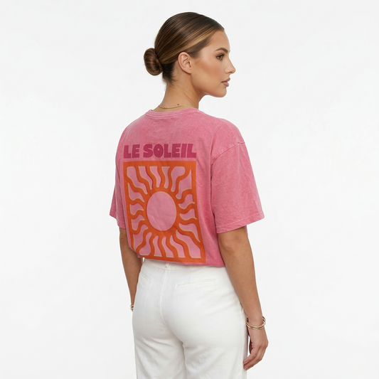 Graphic T-Shirt Women's Crew Neck Le Soleil Print