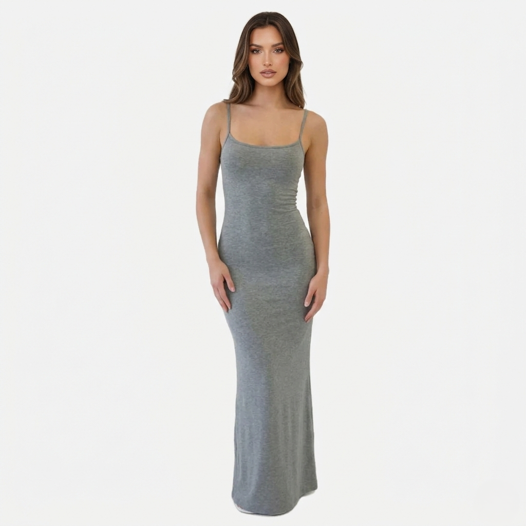 Bodycon Maxi Dress Women's Sleeveless Cami Strap