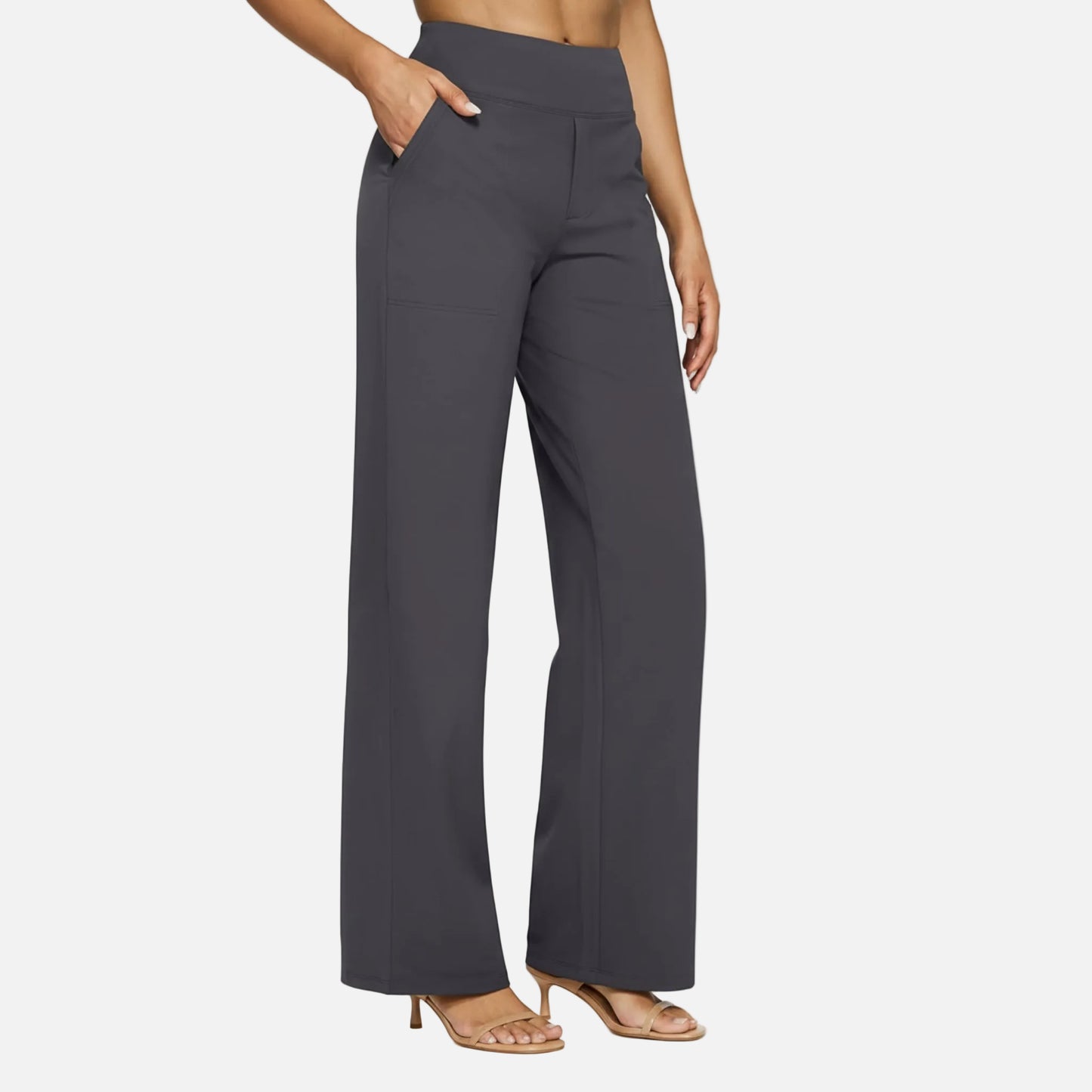 High Waisted Pants Women’s Pull-on Straight Leg