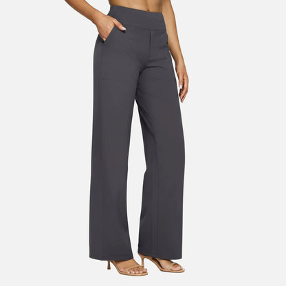 High Waisted Pants Women’s Pull-on Straight Leg