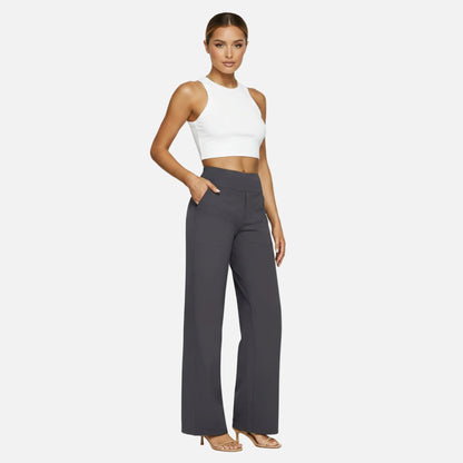 High Waisted Pants Women’s Pull-on Straight Leg