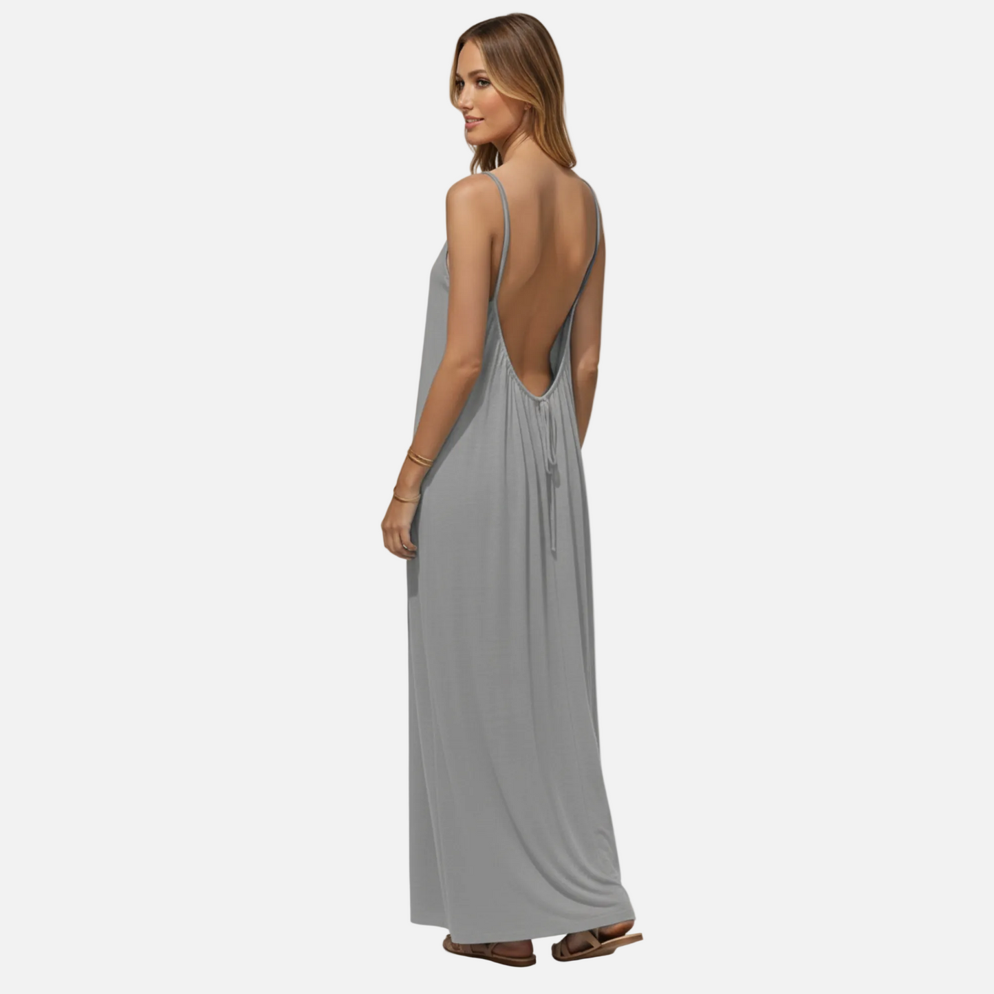 Maxi Dress Women's Flowy Spaghetti Strap Backless