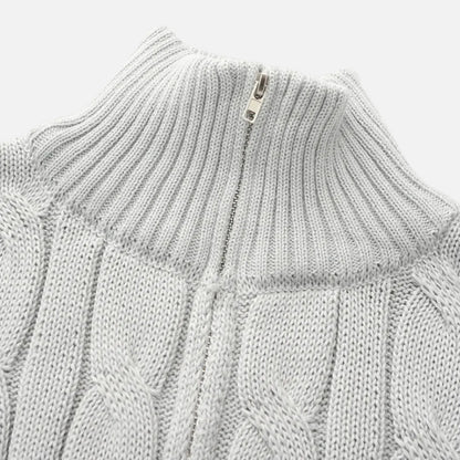 Mavenburry | Men’s Cable Knit Half Zip Sweater