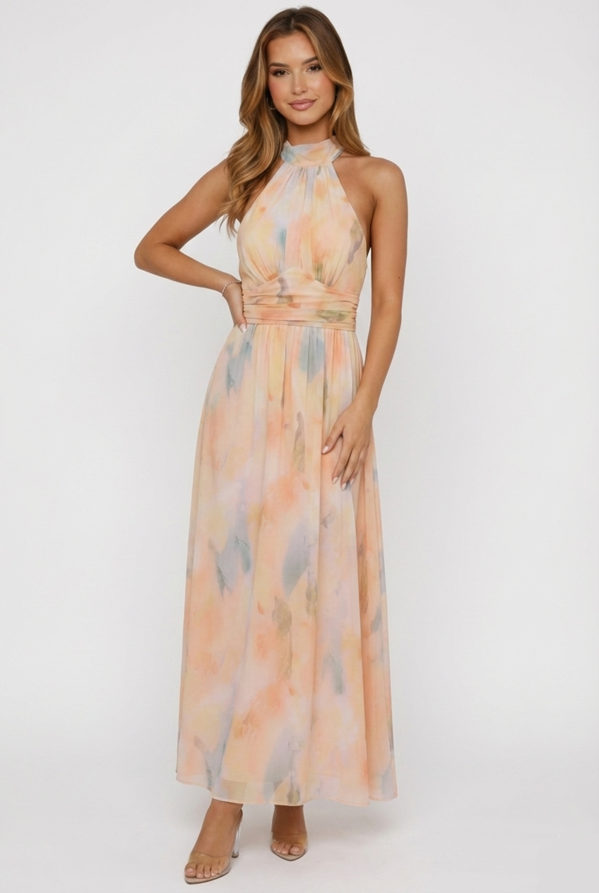 Mavenburry | Women’s Halter Neck Maxi Dress