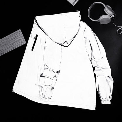 Highly Reflective Waterproof Unisex Raincoat - LumiSafe
