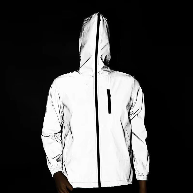 Highly Reflective Waterproof Unisex Raincoat - LumiSafe