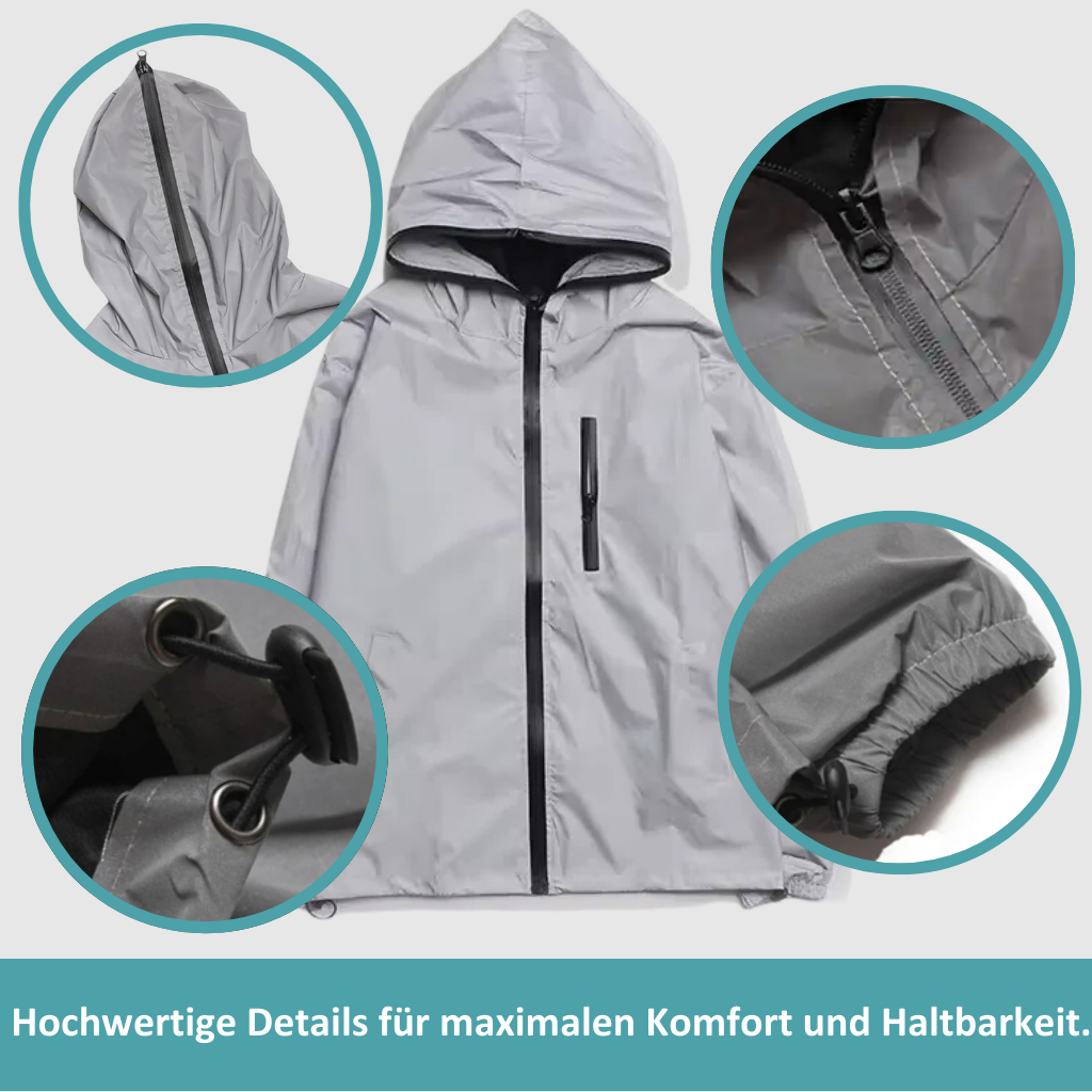 Highly Reflective Waterproof Unisex Raincoat - LumiSafe