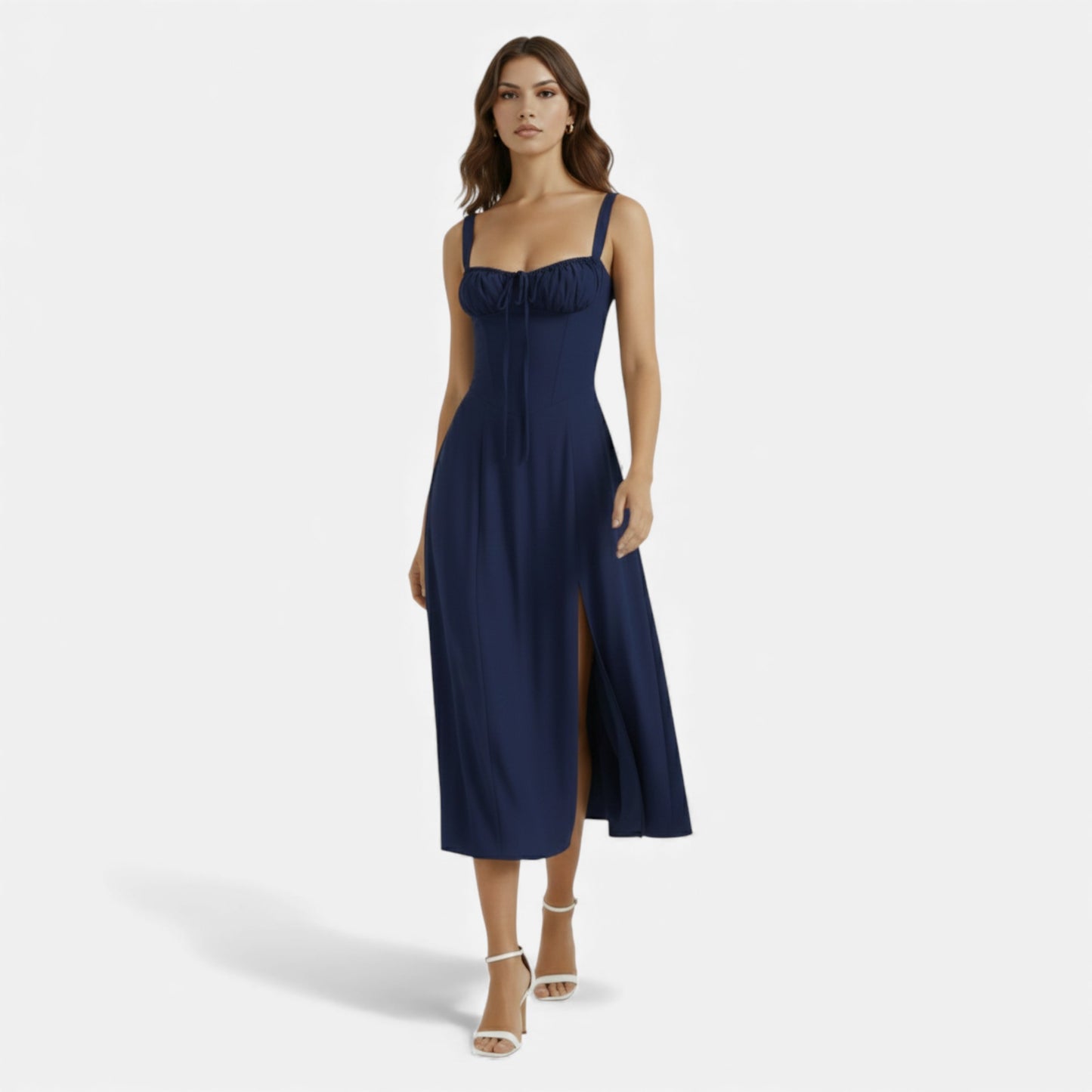 Mavenburry | Women’s Cotton Corset Midi Dress