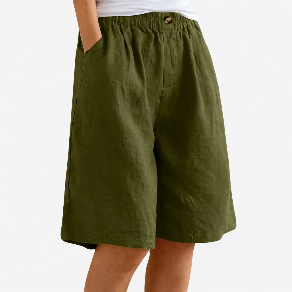 Longline Shorts Women’s Elastic Waist Casual
