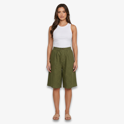 Longline Shorts Women’s Elastic Waist Casual