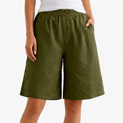 Longline Shorts Women’s Elastic Waist Casual
