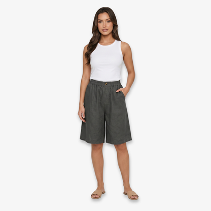 Longline Shorts Women’s Elastic Waist Casual