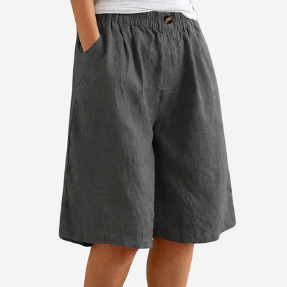 Longline Shorts Women’s Elastic Waist Casual