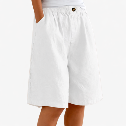 Longline Shorts Women’s Elastic Waist Casual