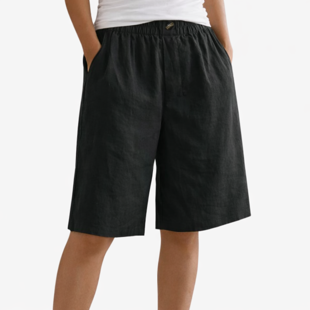 Longline Shorts Women’s Elastic Waist Casual
