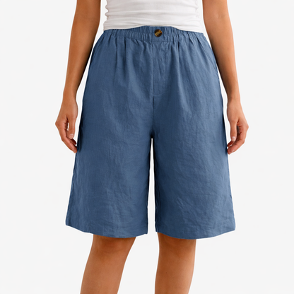 Longline Shorts Women’s Elastic Waist Casual