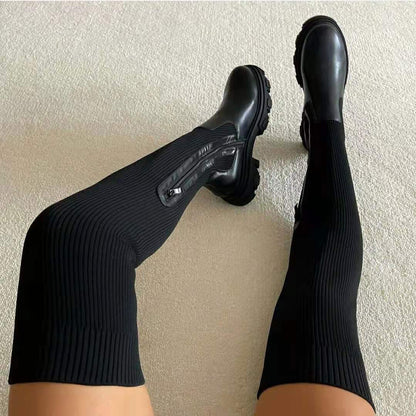 Luna Over-the-Knee Sock Boots