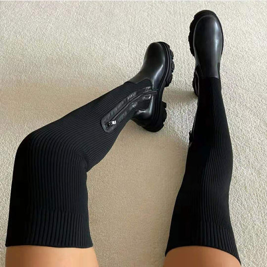 Luna Over-the-Knee Sock Boots