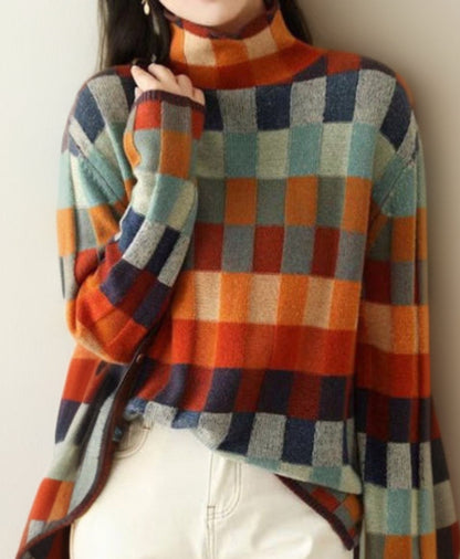 Luxurious Checked Women's Jumper - Eveline