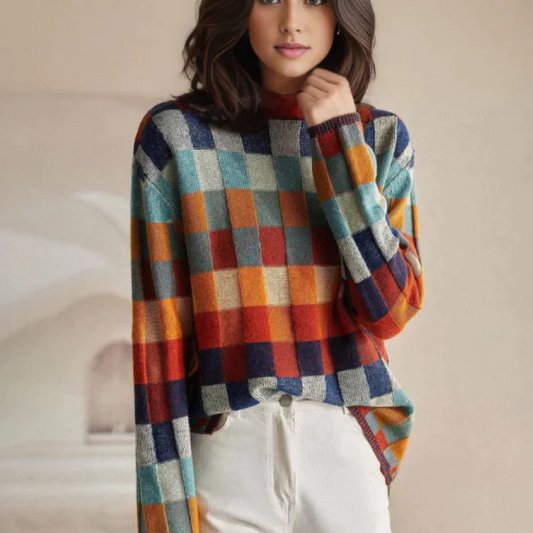 Luxury Cashmere Roll Neck Jumper - Aurora