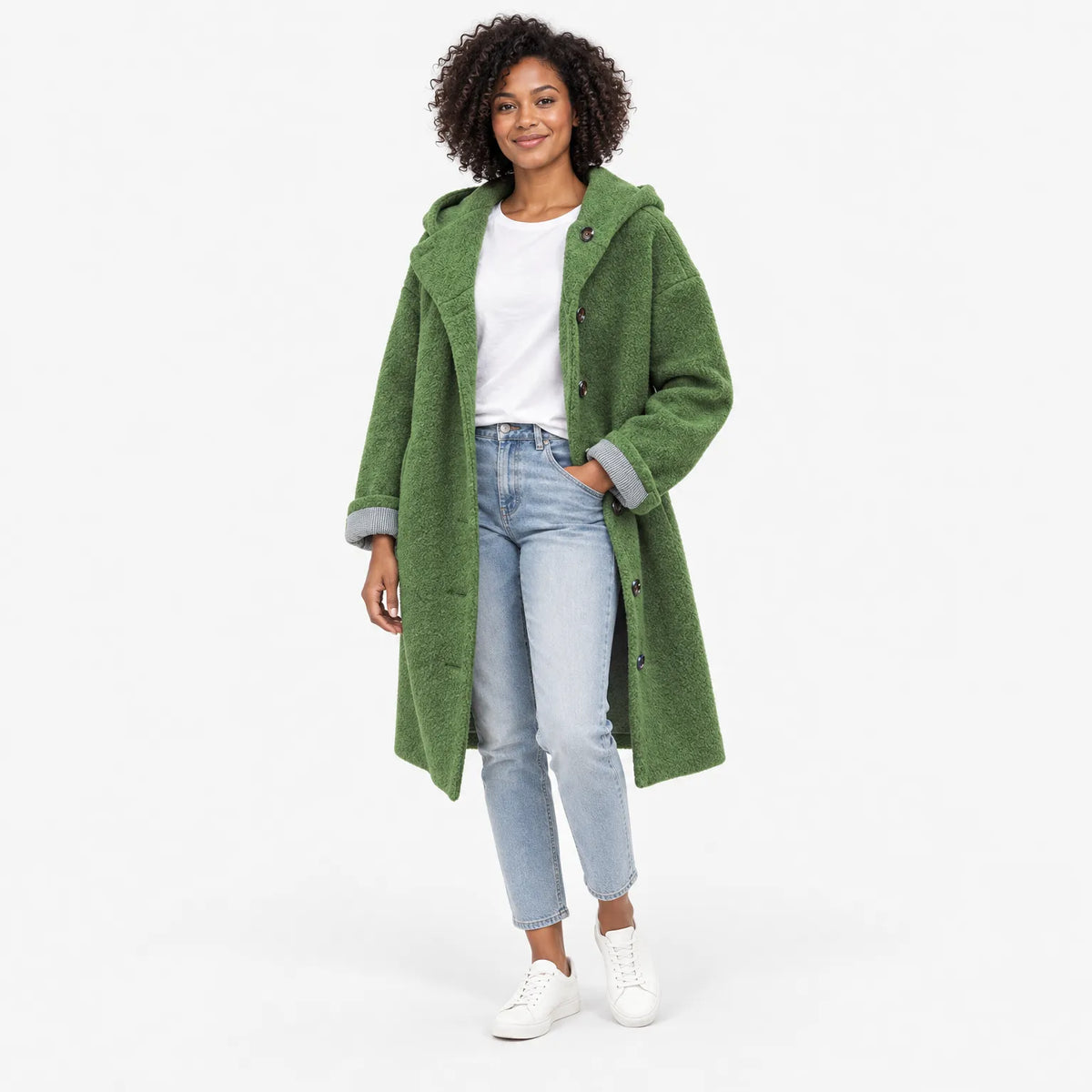 Maxi Hooded Coat for Women - Isabella