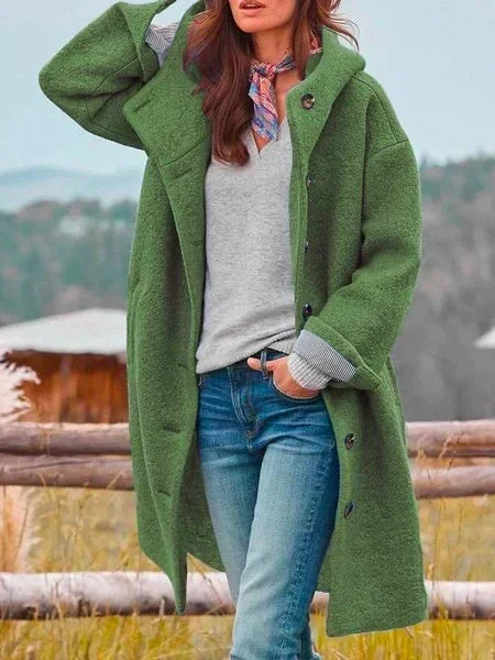 Maxi Hooded Coat for Women - Isabella