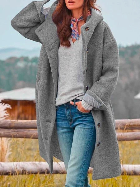 Maxi Hooded Coat for Women - Isabella