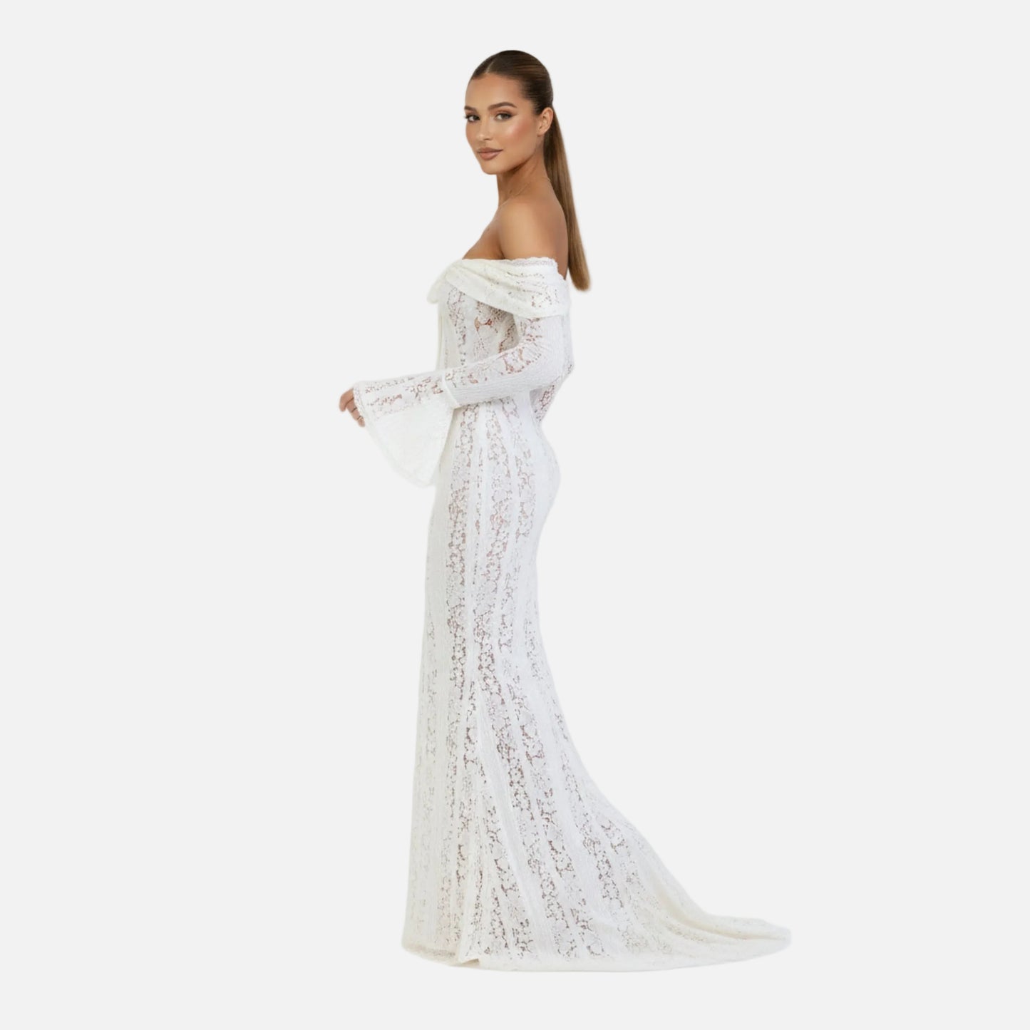 Maxi Dress Women's Lace Off Shoulder