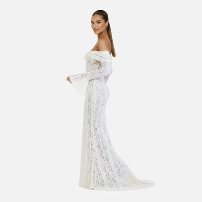 Maxi Dress Women's Lace Off Shoulder