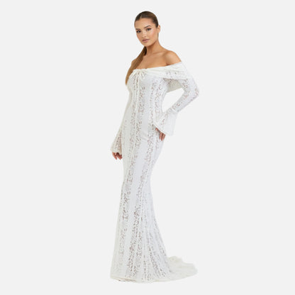Maxi Dress Women's Lace Off Shoulder