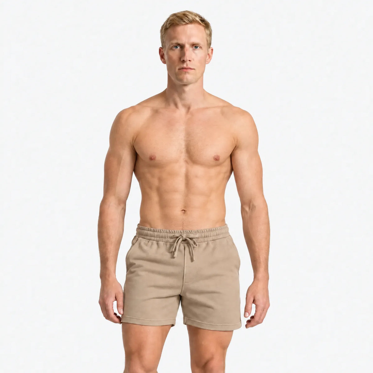 Men's Athletic Shorts with Drawstring Waist, Short Length