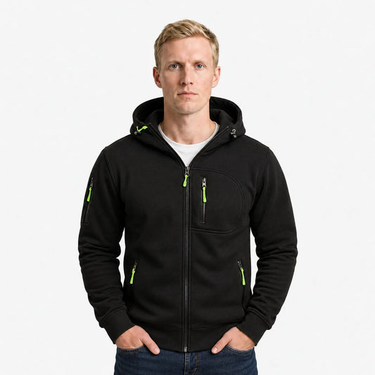 Men's Hoodie | Zip Closure & Adjustable Hood