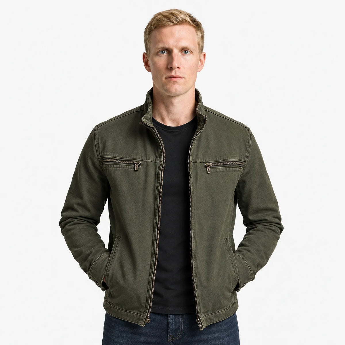 Men's Jacket | Vintage Zip-Up Design