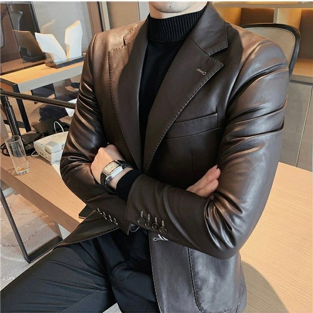 Men's Leather Blazer - Maverik