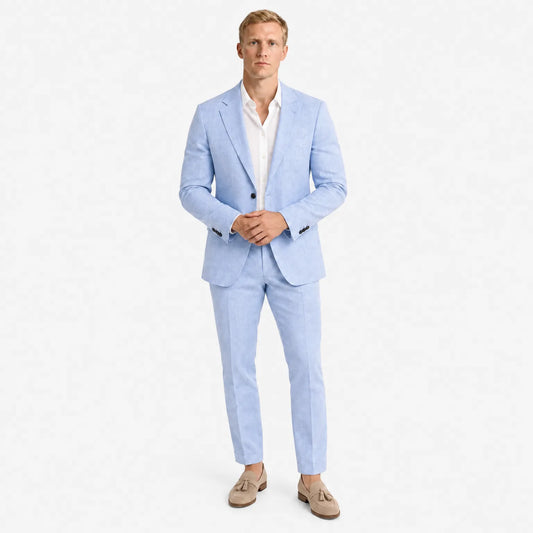 Men's Tailored Linen Suit - Refined Two-Piece for Special Occasions