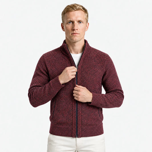 Men's Zip-Up Cardigan | Warm & Comfortable Regular Fit
