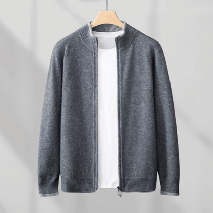 Men's cashmere zip-up jacket – Laurent Autumn Edition